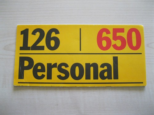 Brochure vintage fiat 126 650 - fiat,