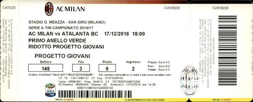 Biglietto stadio milan vs - stadio, ac