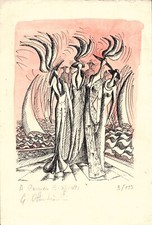 STAMPA NUMERATA CON FIRMA E DEDICA DELL'ARTISTA " GIULIANO OTTAVIANI " 9/199