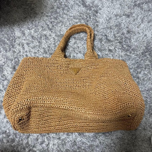 Prada borsa cestino rafia - prada,