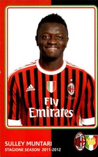 cartolina postcard Calcio Milan 2011-12 - Muntari