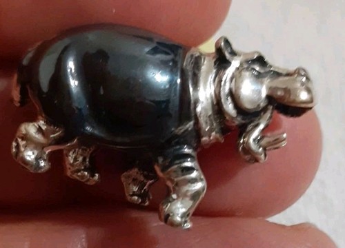 Ippopotamo argento 800 - ippopotamo,