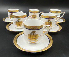 Servizio intero caffè moka Winterling Kirchenlamitz Stemma Araldico oro vintage 