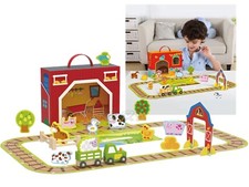 fattoria in legno con pista