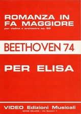 Spartito musicale Per Elisa e Romanza in Fa maggiore linea melodica e accordi