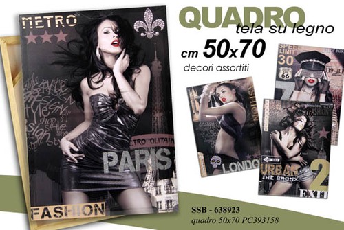 Quadro parete tela - , legno