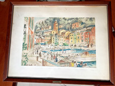 Quadro M. Cascella "Portofino" • 1964 • cm 41x32 c/litografia ottime condizioni