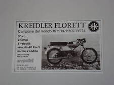 advertising Pubblicità 1975 MOTO KREIDLER FLORETT RM 50