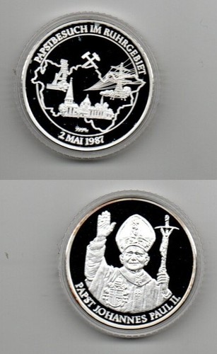 Medaglia visita del papa nella - visita,