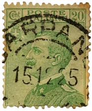 FRANCOBOLLO DA 20 CENTESIMI