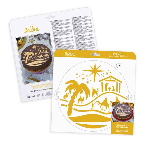 Stencil per torte paesaggio - stencil,