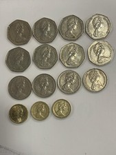 GREAT BRITAIN  50 PENCE PIECE , ONE POUND, 10 PENCE