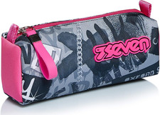 Astuccio Portapenne Scuola, Fucsia Grigio, Keep Flag, Bustina Da Riempire Con Pe