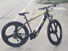 , Mountain Mud, Bicicletta Elettrica, Nero Bianco Giallo, Adulto, Unisex