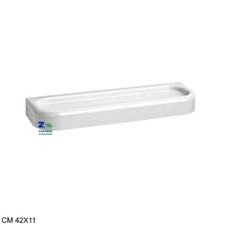 MENSOLA DA BAGNO IN PLASTICA CM 42X11 PORTA OGGETTI BIANCO ARREDO BAGNO