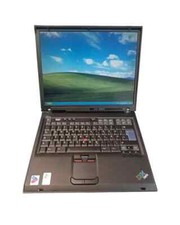Windows XP 32 bit retrò computer portatile IBM ThinkPad T42, ATI Radeon, Intel (batteria nuova)