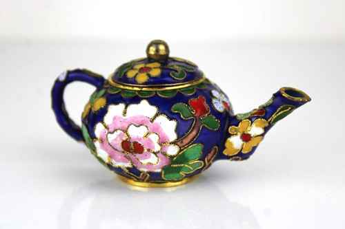 Cloisonnè piccola teiera - piccola,