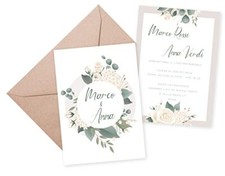 Partecipazioni di Matrimonio fai da te vari stili (Design 4) (t6T)