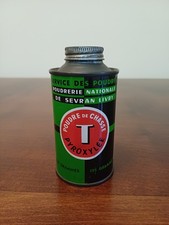 VECCHIA SCATOLA DI LATTA POLVERE DA CACCIA "PYROXYLEE T" DA GRAMMI 125