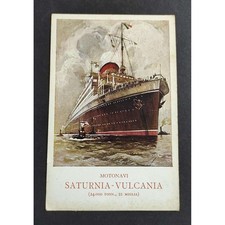 Cartolina Motonavi  Saturnia - Vulcania