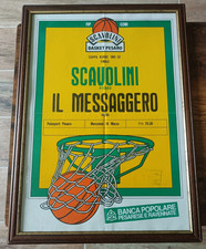 LOCANDINA UFFICIALE FINALE KORAC CUP '92 SCAVOLINI PESARO MESSAGGERO VIRTUS ROMA