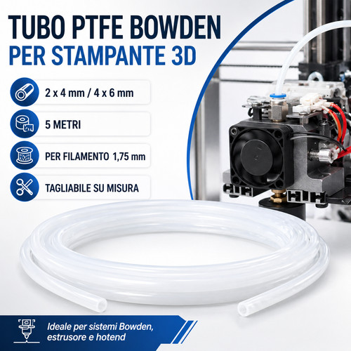 Tubo ptfe teflon - ptfe, bowden