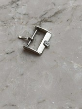 50s EBERHARD VINTAGE STEEL WATCH STRAP BAND BUCKLE FIBBIA OROLOGIO 16mm UHREN 