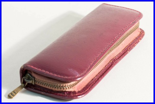 Etui pelle rosso borgogna - in,