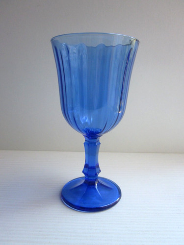 Bicchiere cristallo blu - di,