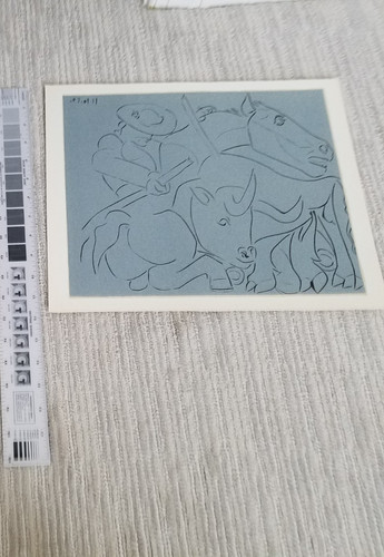 Pablo picasso 1962 linocut la - 1962, "la