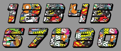 Sticker number race racing - sticker,