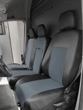 2+1 Set Nero Grigio Tessuto Coprisedili per Mercedes Dodge Sprinter 2010 - 2016