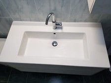 Lavandino bagno - colore bianco - forma rettangolare - 105cmx50cm