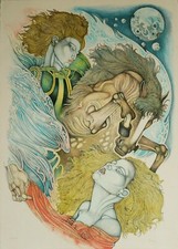 Giuliano Pini litografia