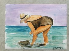 INERESSANTE DIPINTO SU RETRO DI UNA FOTO ENTRA ALTRE FOTO