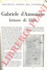 BRUERS Antonio - Gabriele d'Annunzio lettore di libri.