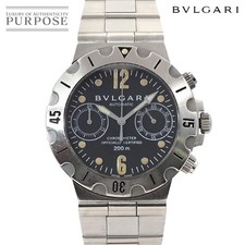 Orologio Bulgari Diagono Scuba Chronograph SC38S Uomo Nero Automatico dal Giappone
