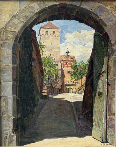 Grande dipinto olio fritz - dipinto,