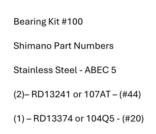 Kit cuscinetti 100 shimano - kit,