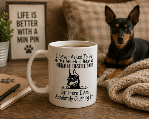 Miniature pinscher mom mug min - miniature,
