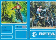 depliant,brochure MOTO BETA 250 /360 CR -GS 1975 /1976   MX VINTAGE ENDURO EPOCA