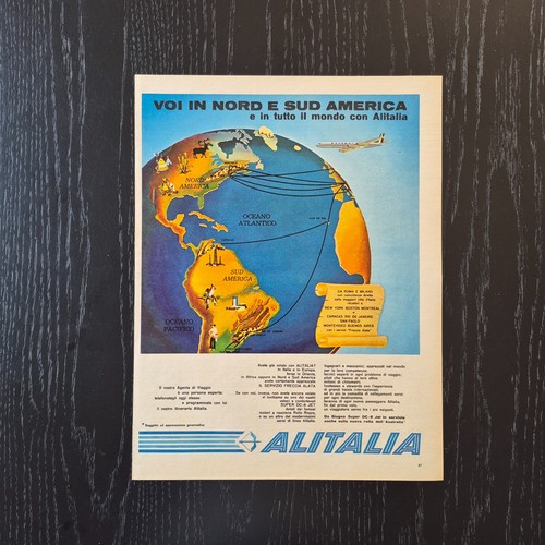 1961 alitalia original ad - 1961,