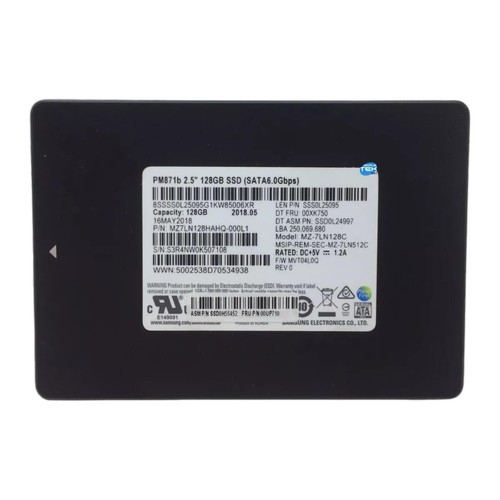 Samsung pm871b ssd 128gb - samsung, 2,5"