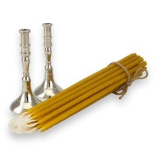 Set di 2 candelabri in ottone