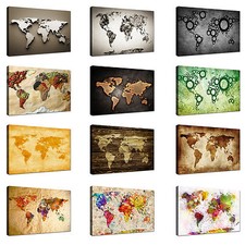 Canvashop quadri moderni mappamondo cm 70x50 Quadro stampa su tela canvas