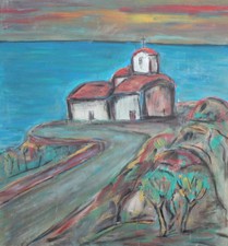 Paesaggio dipinto a olio arte