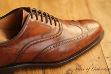 Scarpe stringate Oxford Brogue Church's in pelle brunita marrone da uomo UK 7 US 8