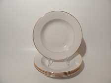 ANTICO SERVIZIO 8 PIATTI CERAMICA BIANCA PROFILO ORO RICHARD MILANO PRIMO 900