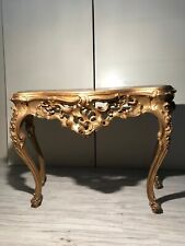 Consolle in legno dorato stile Luigi XV