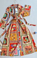 ZARA ABITO CAMICIA MIDI NUOVO